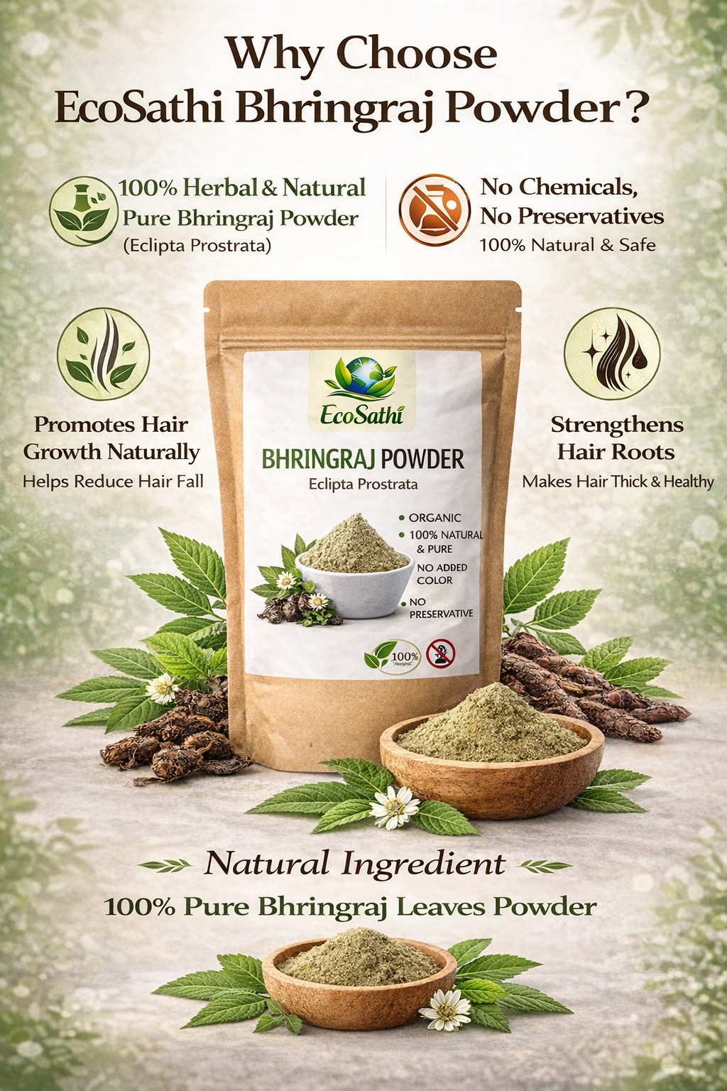 Pure Bhringraj Powder – Natural Hair Care