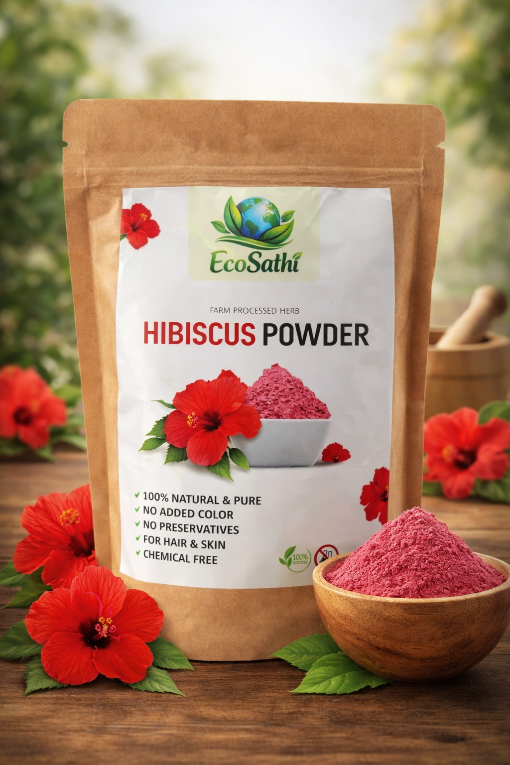 Pure Hibiscus Powder – Natural Hair Care