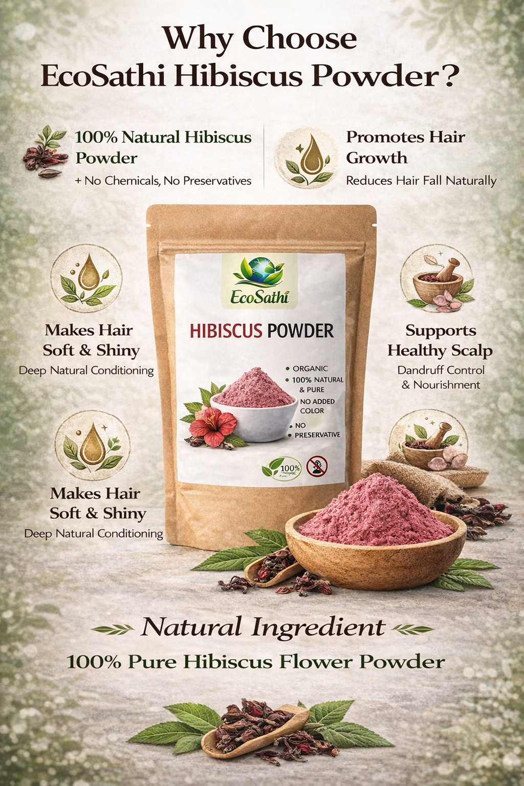Pure Hibiscus Powder – Natural Hair Care
