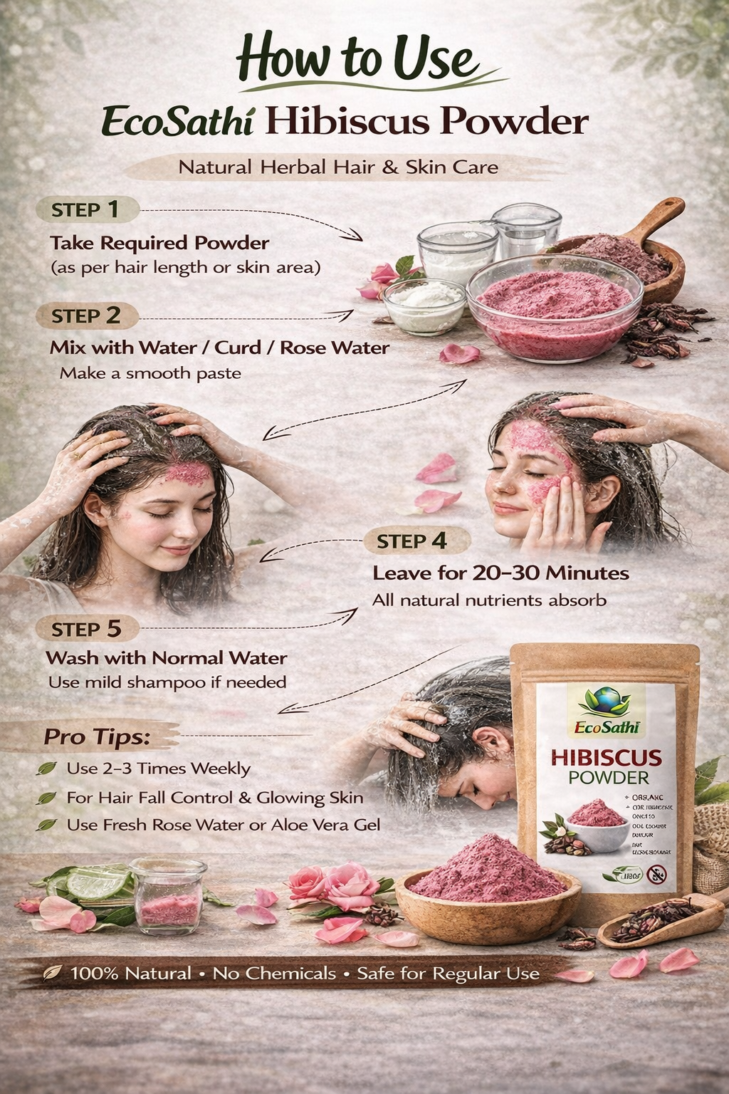 Pure Hibiscus Powder – Natural Hair Care