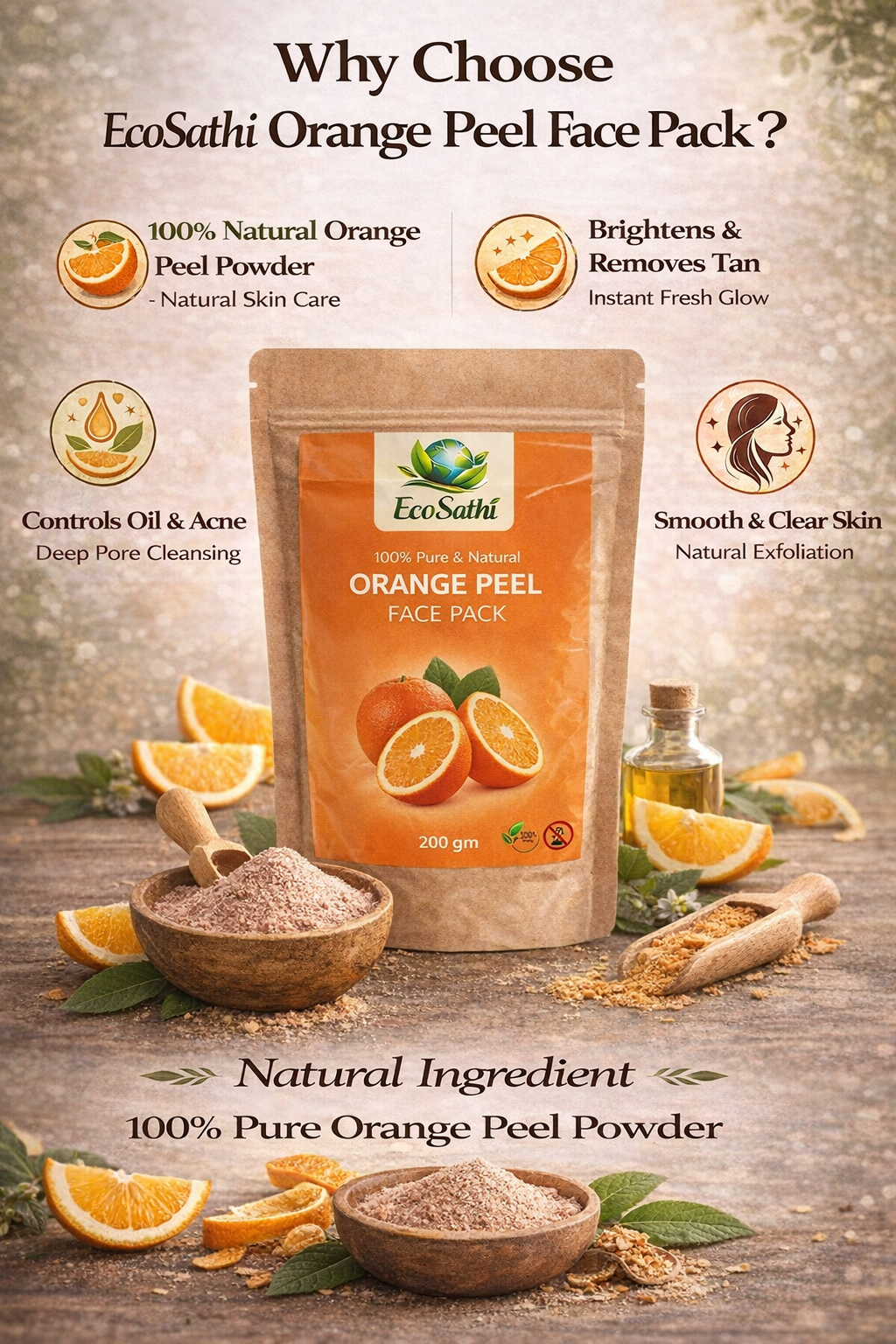 Natural Orange Peel Face Pack – Herbal Skin Care