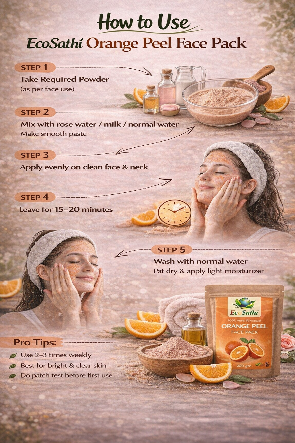 Natural Orange Peel Face Pack – Herbal Skin Care