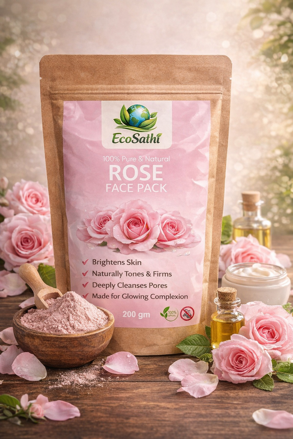 Natural Rose Face Pack – Herbal Skin Care