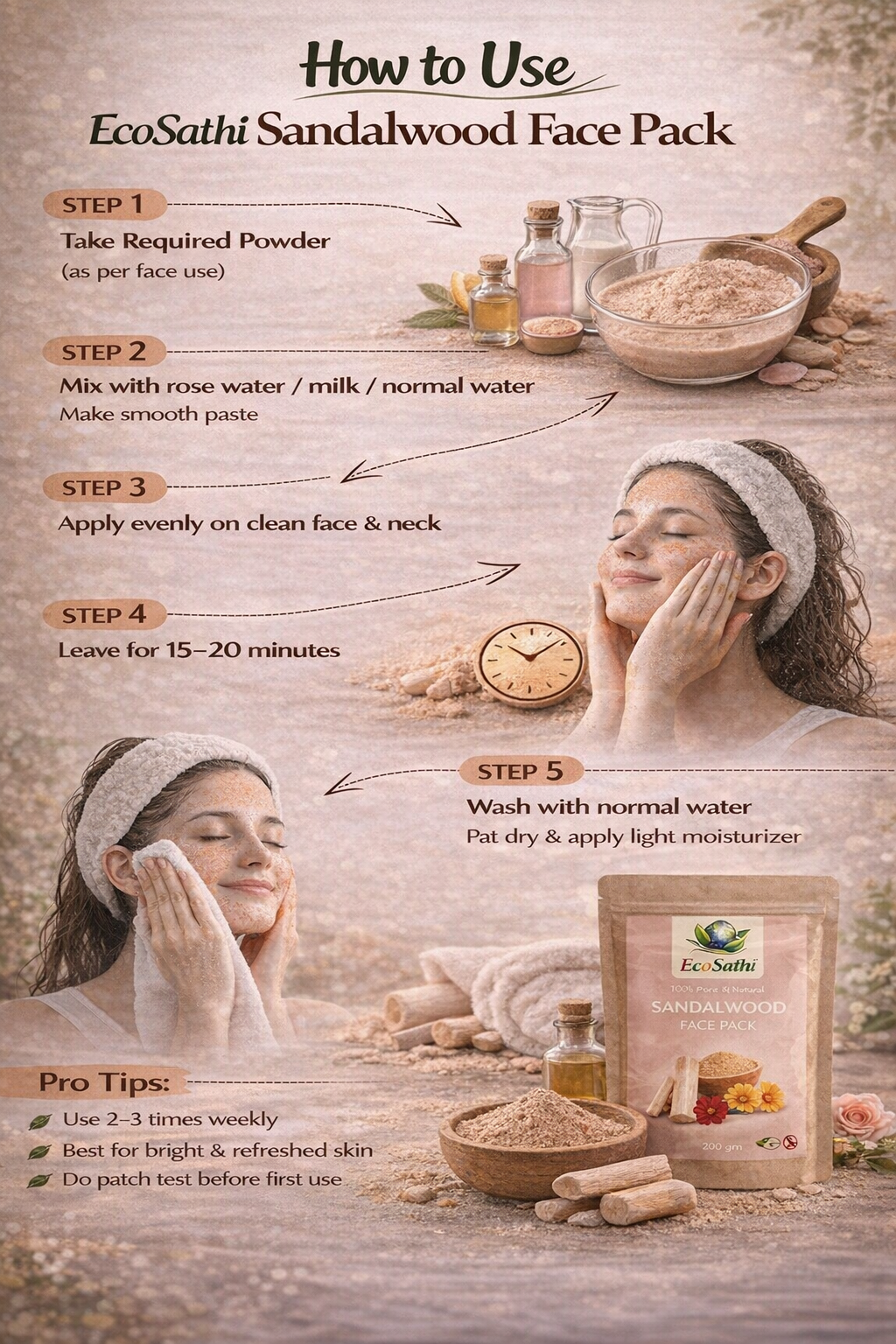 Natural Sandalwood Face Pack – Herbal Skin Care